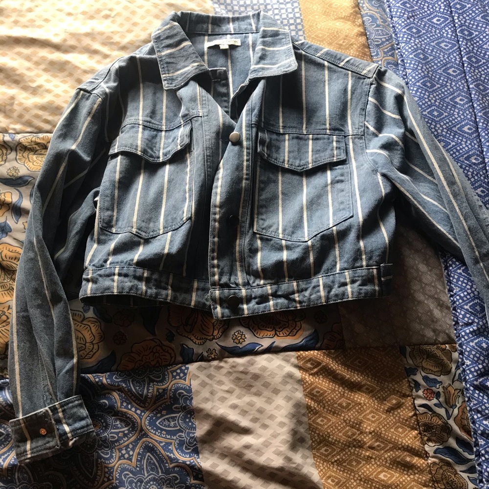 STRIPED DENIM JACKET